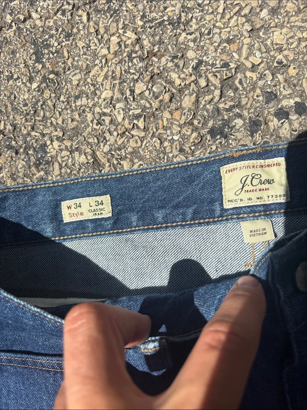 Vintage 90s J.Crew Mens 34x34 Medium Wash Denim Straight Leg Jeans